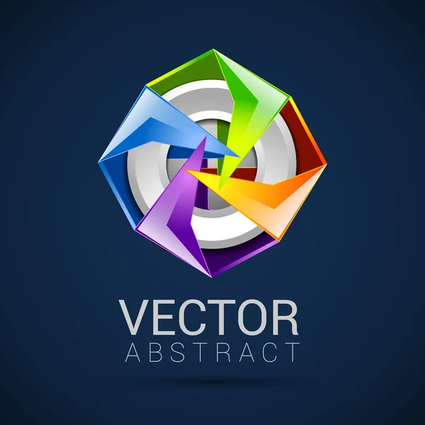 Abstract vector logo ontwerp sjabloon abstract geïsoleerde corporate begrip — Stockvector