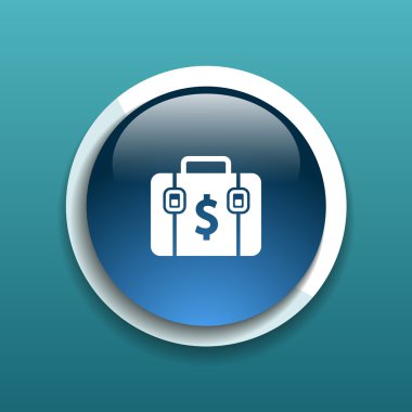 Evrak Çantası'nı simgesi, vektör çizim. Düz tasarım