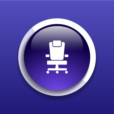 Ofis sandalye simge iş vektör koltuk şekli