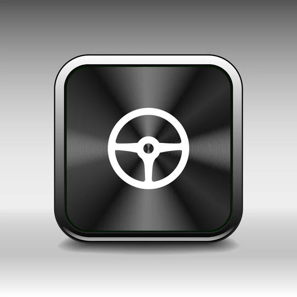 Icono de la rueda dirección coche círculo vehículo — Vector de stock