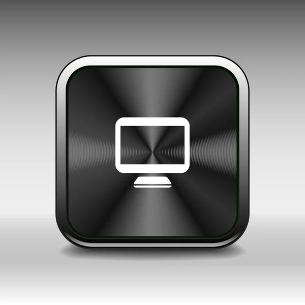 Pantalla de ordenador pantalla icono aislado monitor — Vector de stock