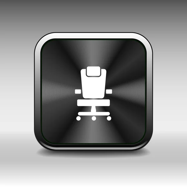 Cadeira de escritório ícone negócio vetor assento forma — Vetor de Stock