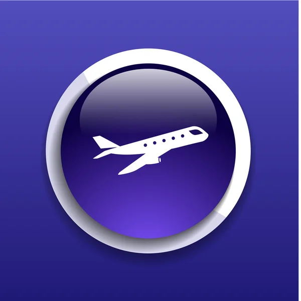 Avião Símbolo de avião Ícone de viagem — Vetor de Stock