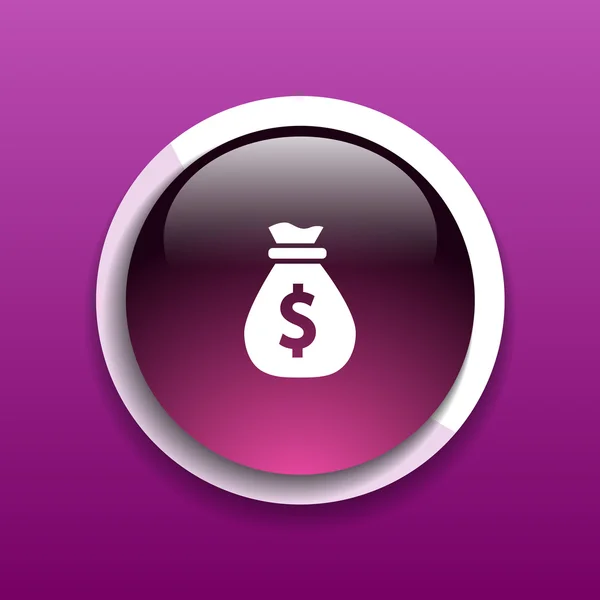 Vecteur argent sacs modifier couches icône fonds acheter — Image vectorielle