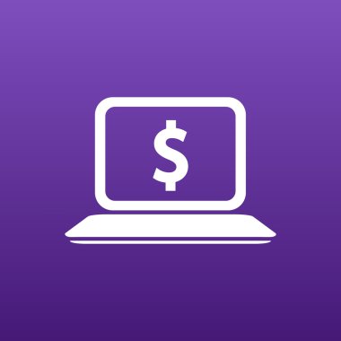 Yüksek kaliteli dizüstü ekran dolar ekonomi kavramı ile.