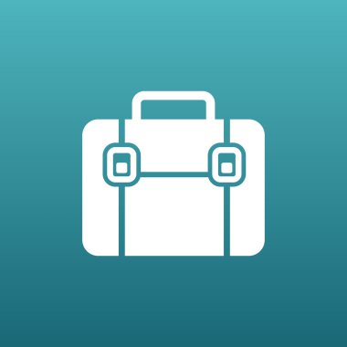 Evrak Çantası'nı simgesi, vektör çizim. Düz tasarım