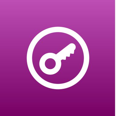 Anahtar simgesi, vektör illüstrasyonu. düz tasarım biçimi