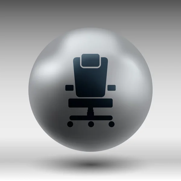 Icono de silla de oficina negocio vector asiento forma — Archivo Imágenes Vectoriales