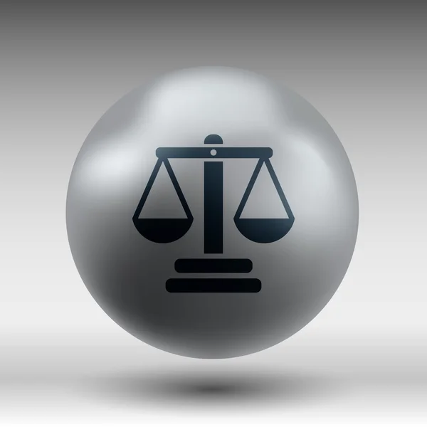 Justice vector icon symbol measurement balance — Stock Vector
