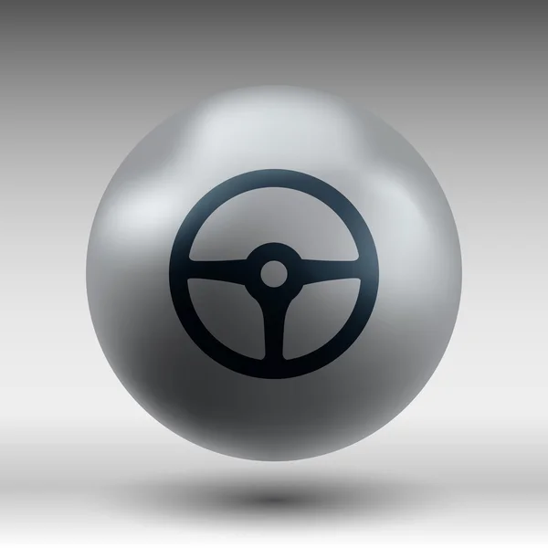 Kolo ikony řízení auta kruh vozidla — Stockový vektor