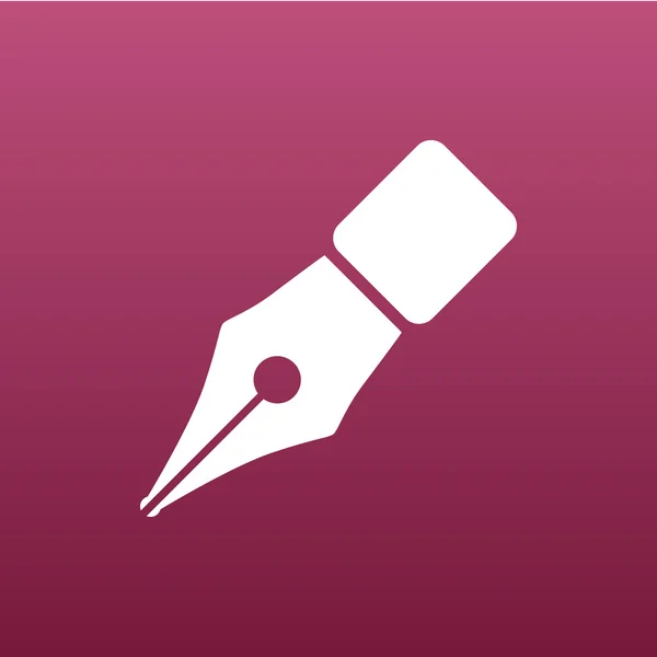 Estilográfica pluma icono pluma negocio escribir símbolo — Vector de stock