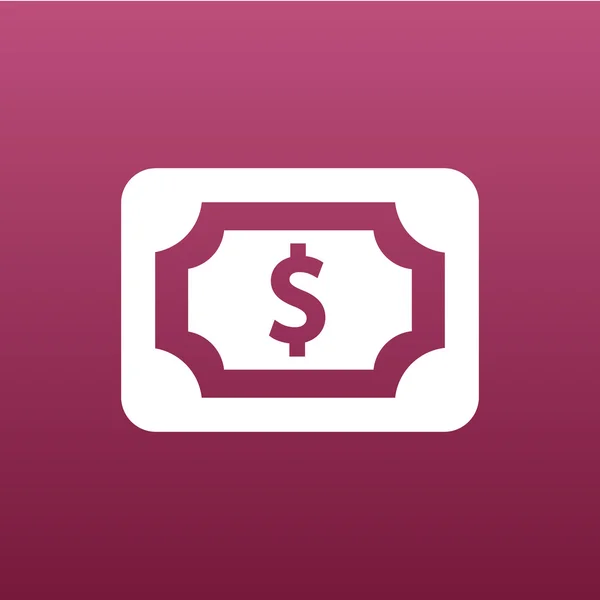Icône plate du symbole d'entreprise du marché monétaire dollar — Image vectorielle
