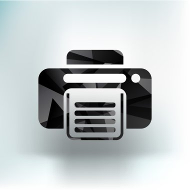 Faks simge vektör tasarım yazıcı belgeyi yazdırma 