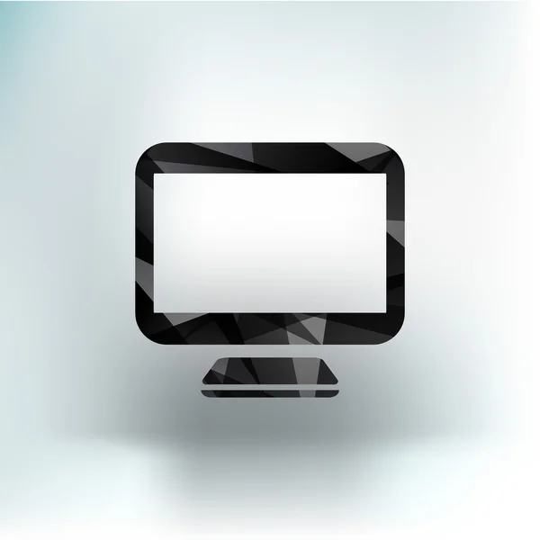Pantalla de ordenador pantalla icono aislado monitor — Vector de stock