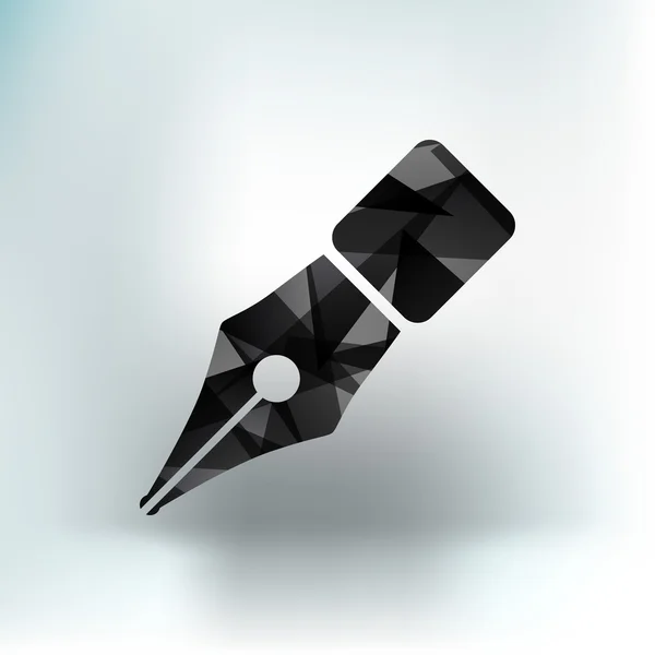 Dolma kalem simgesi kalem iş yazmak sembolü — Stok Vektör