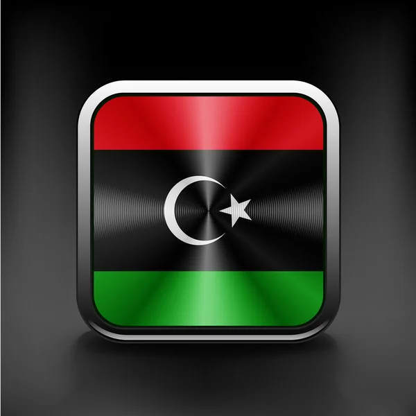 Flag of Libya vector illustration icon world country symbol — Stock Vector