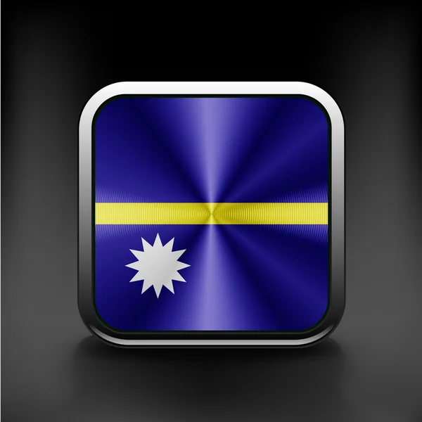 Bandiera del Nauru emblema del paese icona — Vettoriale Stock