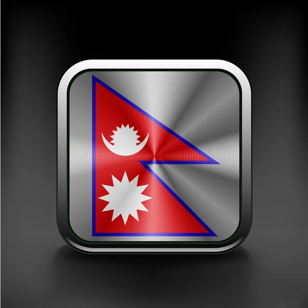 Vlajka Nepálu vektorové ilustrace stát symbolem ikona — Stockový vektor