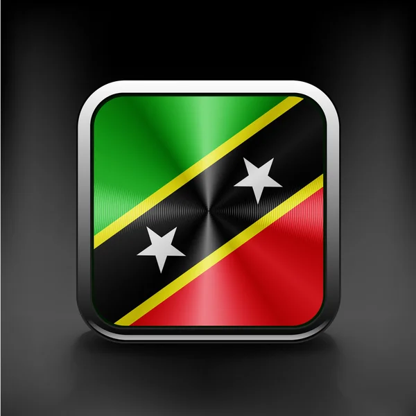 Originelle und einfache Saint Kitts und Nevis Flagge — Stockvektor