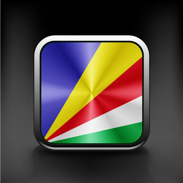 Originele en eenvoudig Seychellen vlag geïsoleerde vector — Stockvector