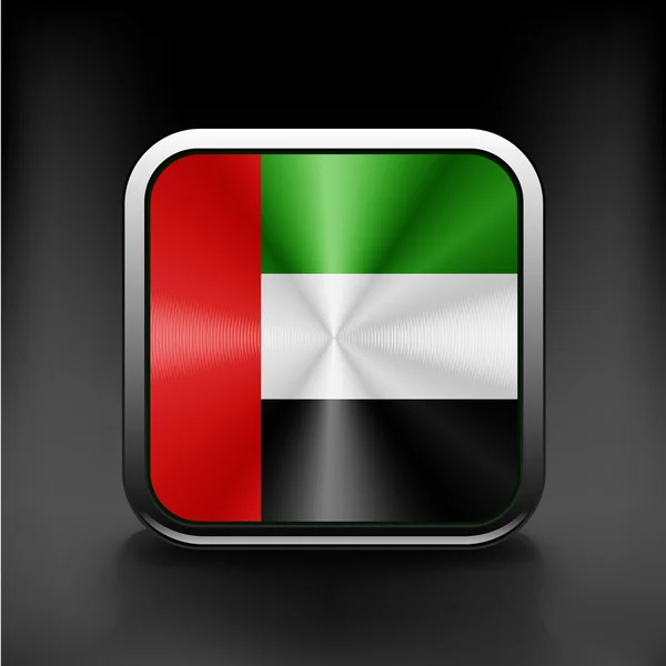 Egyesült arab Emírségek zászló ikonra. vektoros illusztráció. — Stock Vector