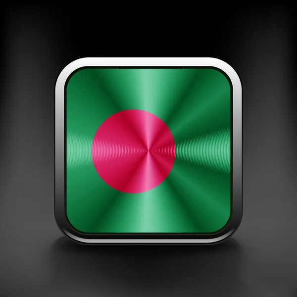 Orijinal ve basit Bangladeş bayrağı resmi renk ve oranlarda izole edilmiş vektör — Stok Vektör