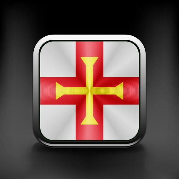 Guernsey Symbol Flagge nationale Reise Symbol Land Symbol Taste — Stockvektor