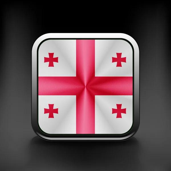 Georgia icon flag national travel icon country symbol button — Stock Vector