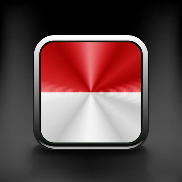 Indonesien Symbol Flagge nationale Reise Symbol Land Symbol Taste — Stockvektor