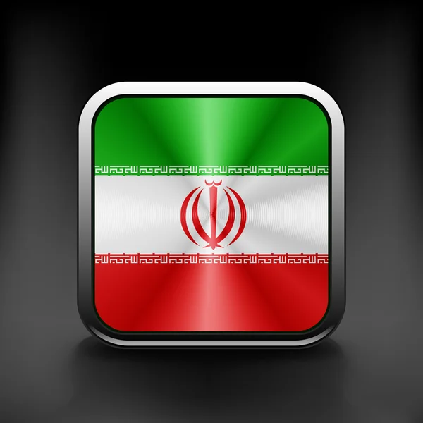 Iran icon flag national travel icon country symbol button — Stock Vector