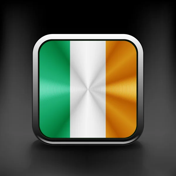 Irlande icône drapeau national icône de voyage pays symbole bouton — Image vectorielle