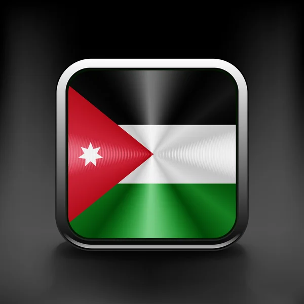 Jordan icon flag national travel icon country symbol button — Stock Vector