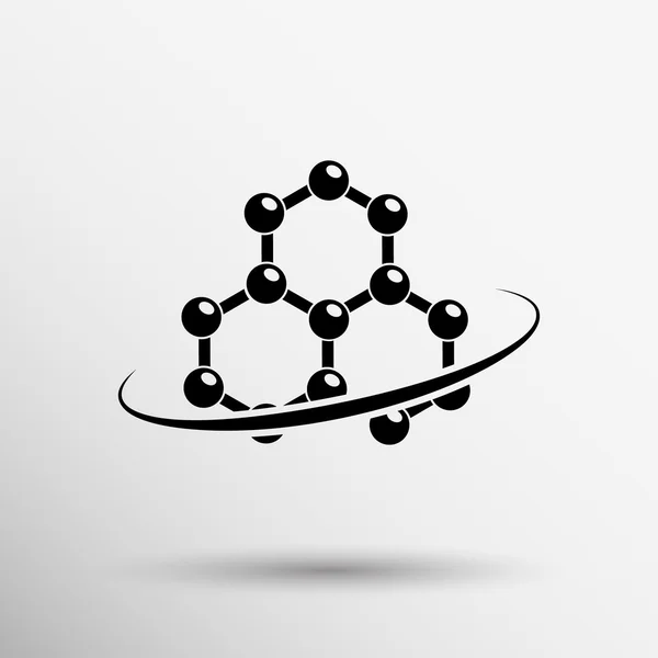 Molecule icon atom chemistry vector symbol element — Stock Vector