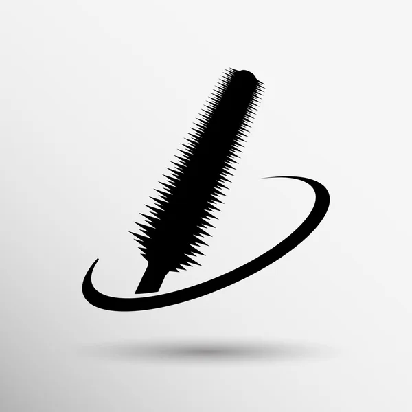 Collection of a mascara  shapes on white background. each one is shot separately — Stock Vector