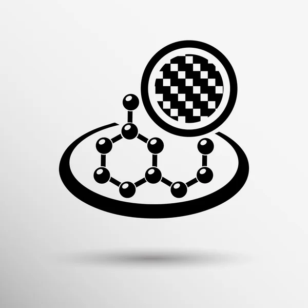 Carbono elemento orgánico molécula ciencia fondo — Archivo Imágenes Vectoriales