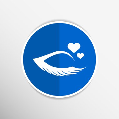 Vektör çizim grunge güzel kadın göz krem