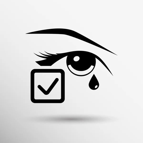 Eye with tears vector illustration eye isolated sign symbol illustration icon — Stock Vector