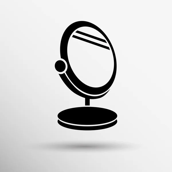 Specchio icona vettoriale vista isolata segno simbolo — Vettoriale Stock