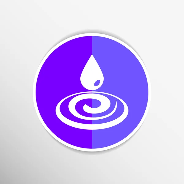 Gota de agua lluvia vector gotita icono fluido diseño limpio — Vector de stock