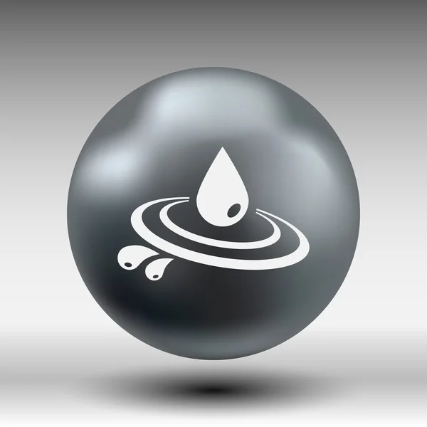 Abstracte symbool van een druppel water vector symbool — Stockvector