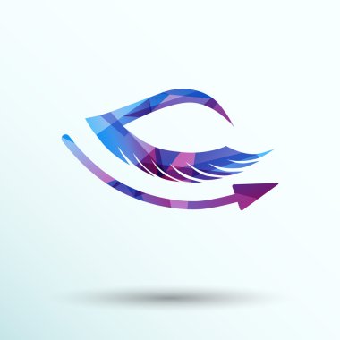 vektör göz kirpikleri uzun kirpiklerini simgesiyle