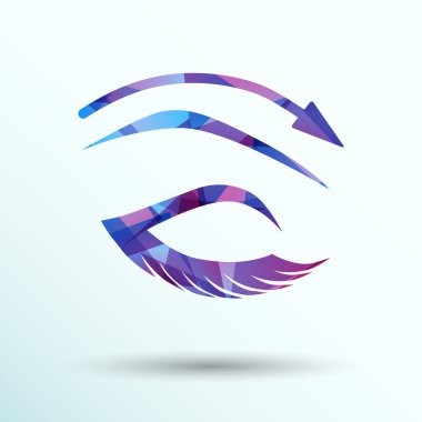 Kirpik ve kaş vektör kirpik vektör vektör vektör ikon makyaj izole