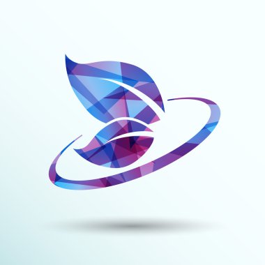 yaprak simgesi yeşil simge doğa vektör taze işareti öğesi 