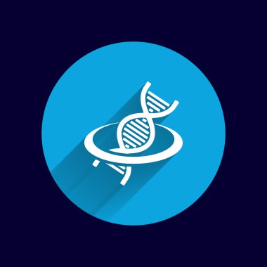 DNA simgesi hayat strand sembolü eğrisi grafik genetik vektör 