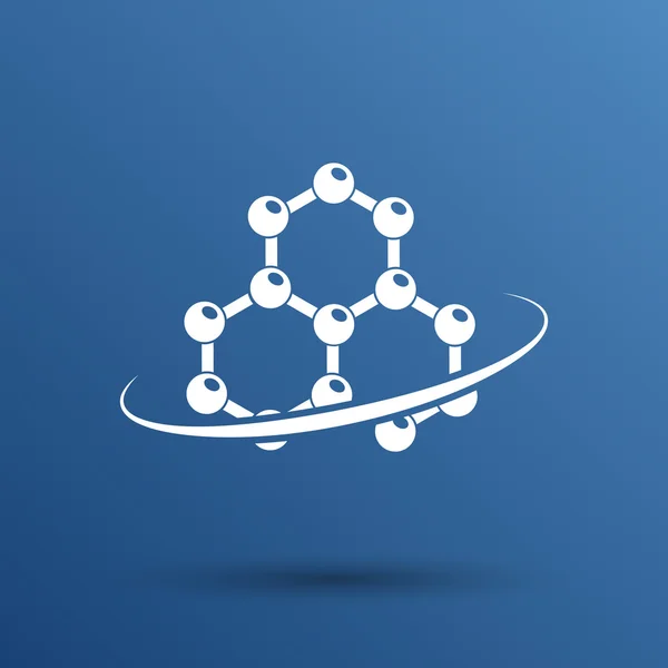 Molecuul pictogram atoomchemie vector symbool element — Stockvector