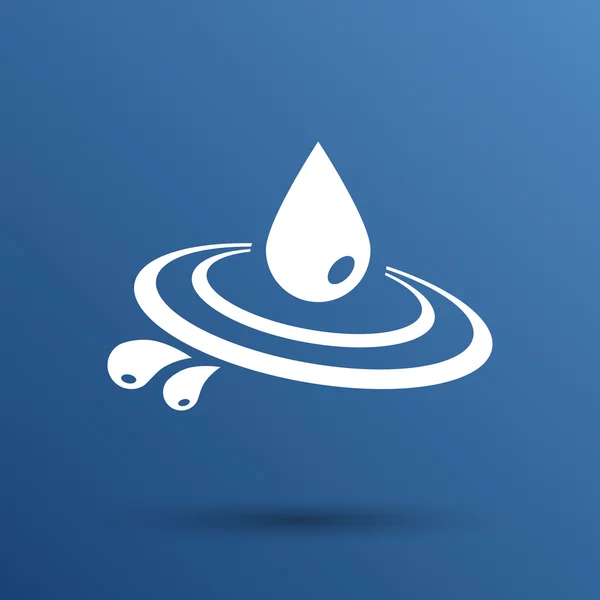 Abstracte symbool van een druppel water vector symbool — Stockvector