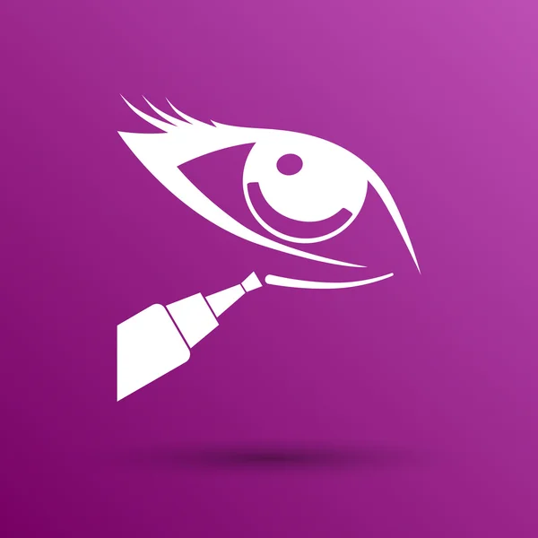 Closeup concealer stick να αποκρύψει κύκλους κάτω από τα μάτια ή κηλίδες προσώπου — Διανυσματικό Αρχείο
