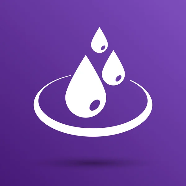 Water drop rain vector droplet icon fluid clean design — Stock Vector