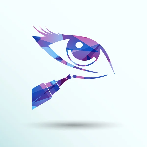 Sticker anti-cernes pour dissimuler les cercles sous les yeux ou les imperfections faciales — Image vectorielle