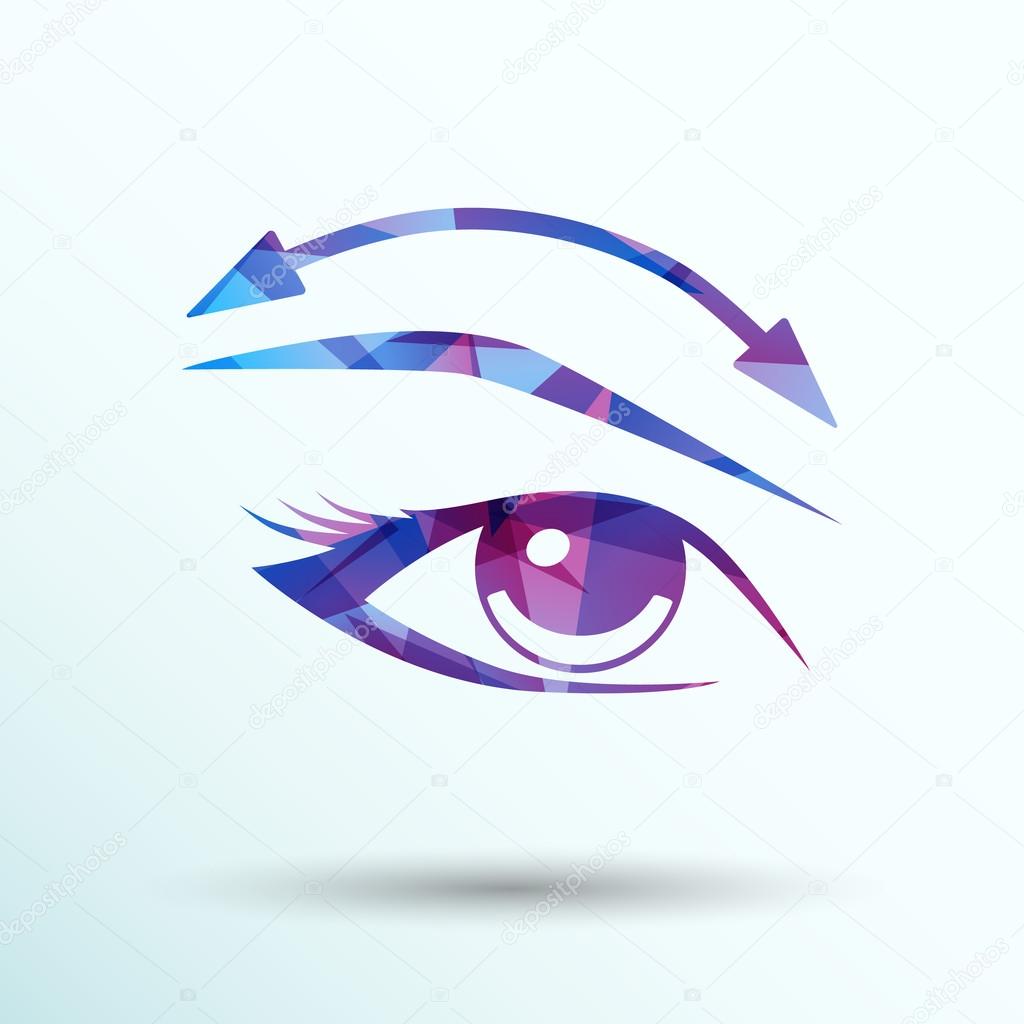 Eyelashes and eyebrows vector eyelash eye vector icon makeup isolated